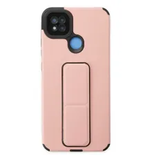 Redmi 9C Kılıf Mega Standlı Silikon - Pudra