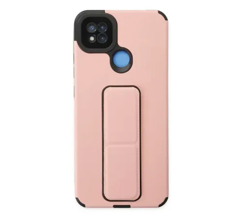 Redmi 9C Kılıf Mega Standlı Silikon - Pudra