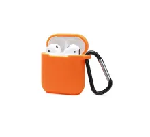 Apple Airpods 2 (2.nesil) Sert Silikon Kılıf - Turuncu