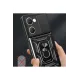Vivo Y18 Kılıf Pars Lens Yüzüklü Silikon - Siyah