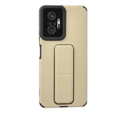 Redmi Note 10 Pro Kılıf Mega Standlı Silikon - Gold