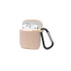 Apple Airpods 2 (2.nesil) Sert Silikon Kılıf - Bej