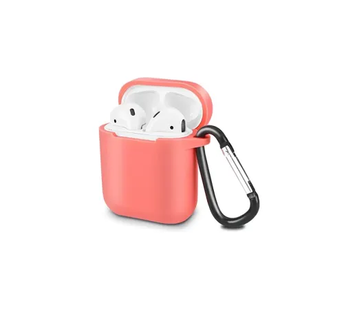 Apple Airpods 2 (2.nesil) Sert Silikon Kılıf - Fuşya