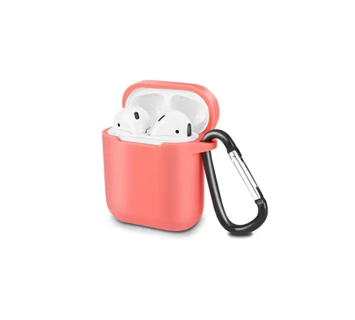 Apple Airpods 2 (2.nesil) Sert Silikon Kılıf - Fuşya