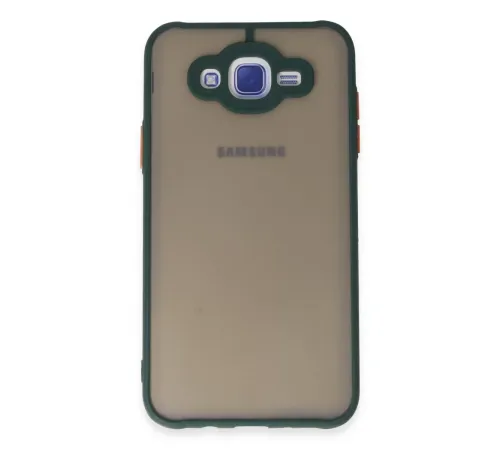 Samsung Galaxy J7 Kılıf Montreal Silikon Kapak - Yeşil