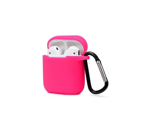 Apple Airpods 2 (2.nesil) Sert Silikon Kılıf - Pembe