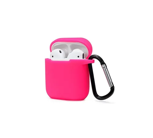 Apple Airpods 2 (2.nesil) Sert Silikon Kılıf - Pembe