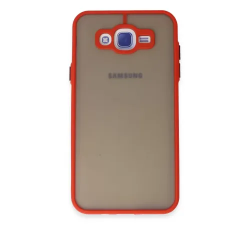 Samsung Galaxy J7 Kılıf Montreal Silikon Kapak - Kırmızı