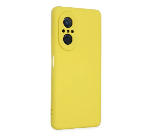 Huawei Nova 9 SE Kılıf Nano içi Kadife Silikon - Sarı