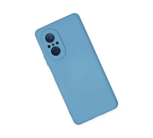 Huawei Nova 9 SE Kılıf Nano içi Kadife Silikon - Mavi