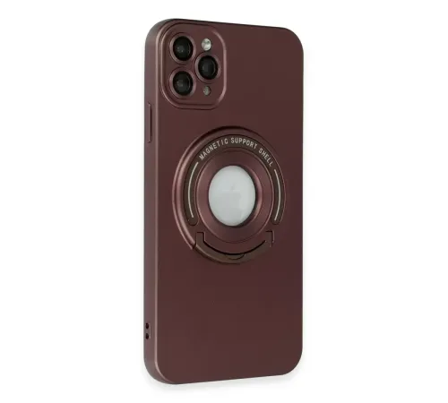 Apple iPhone 12 Pro Kılıf Lukka Magneticsafe Kapak - Kahverengi