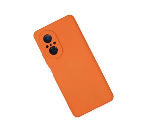 Huawei Nova 9 SE Kılıf Nano içi Kadife Silikon - Turuncu