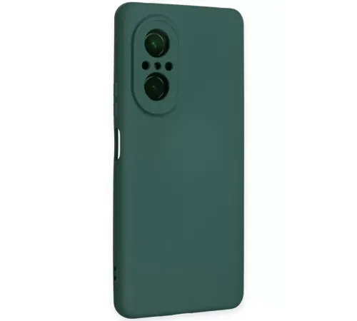 Huawei Nova 9 SE Kılıf Nano içi Kadife Silikon - Koyu Yeşil