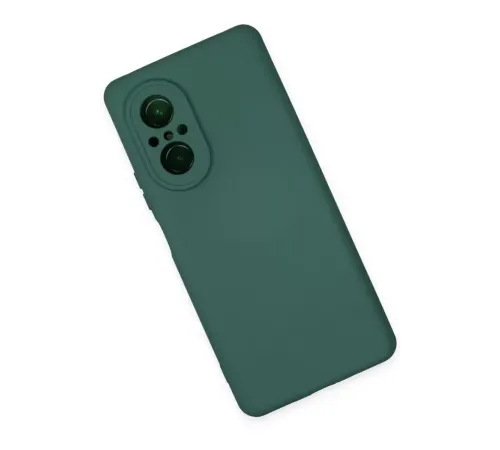 Huawei Nova 9 SE Kılıf Nano içi Kadife Silikon - Koyu Yeşil