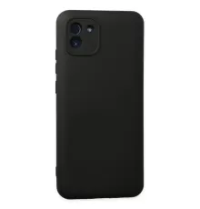 Samsung Galaxy A03 Kılıf Nano içi Kadife Silikon - Siyah