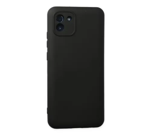 Samsung Galaxy A03 Kılıf Nano içi Kadife Silikon - Siyah