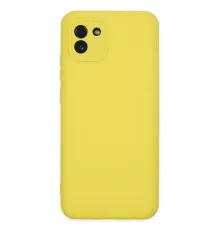 Samsung Galaxy A03 Kılıf Nano içi Kadife Silikon - Sarı