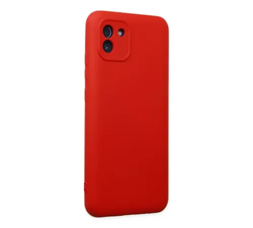 Samsung Galaxy A03 Kılıf Nano içi Kadife Silikon - Kırmızı