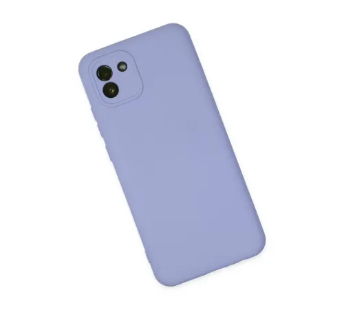 Samsung Galaxy A03 Kılıf Nano içi Kadife Silikon - Lila