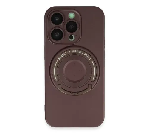 Apple iPhone 13 Pro Kılıf Lukka Magneticsafe Kapak - Kahverengi