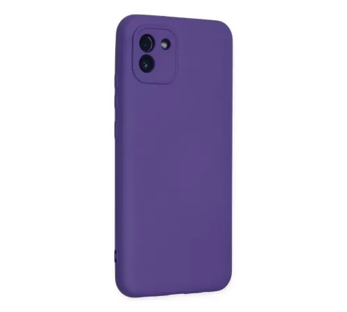 Samsung Galaxy A03 Kılıf Nano içi Kadife Silikon - Mor