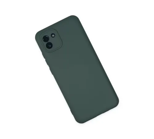 Samsung Galaxy A03 Kılıf Nano içi Kadife Silikon - Koyu Yeşil