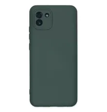 Samsung Galaxy A03 Kılıf Nano içi Kadife Silikon - Koyu Yeşil