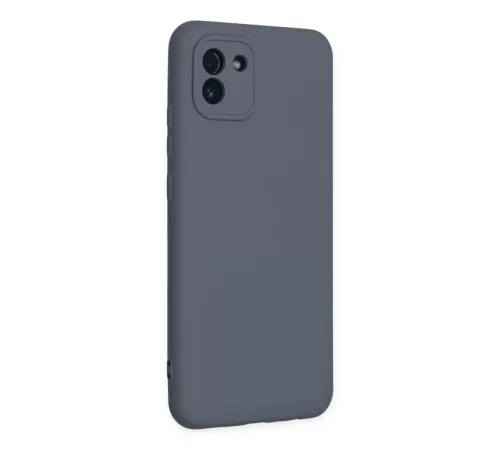 Samsung Galaxy A03 Kılıf Nano içi Kadife Silikon - Gri