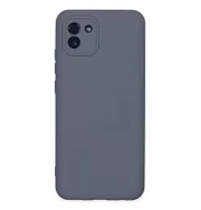Samsung Galaxy A03 Kılıf Nano içi Kadife Silikon - Gri