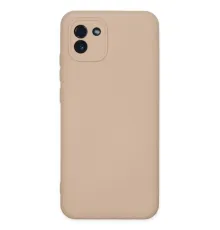Samsung Galaxy A03 Kılıf Nano içi Kadife Silikon - Pudra