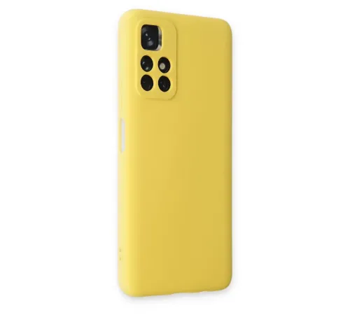 Xiaomi Redmi Note 11T Kılıf Nano içi Kadife Silikon - Sarı