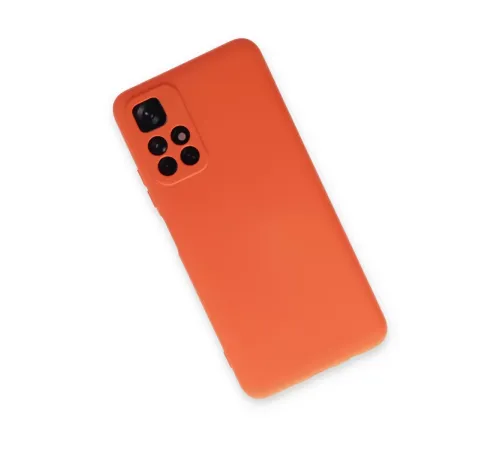 Xiaomi Redmi Note 11T Kılıf Nano içi Kadife Silikon - Turuncu