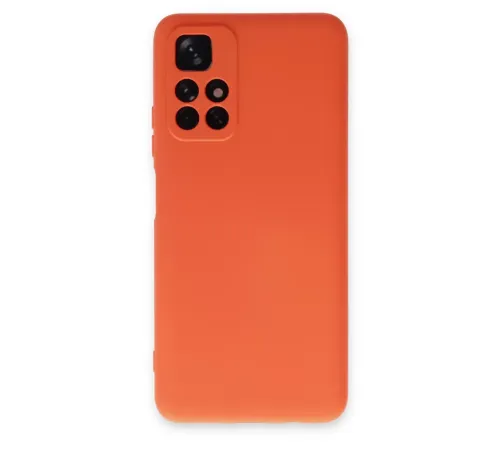 Xiaomi Redmi Note 11T Kılıf Nano içi Kadife Silikon - Turuncu