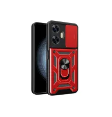 Realme C55 Kılıf Pars Lens Yüzüklü Silikon - Kırmızı