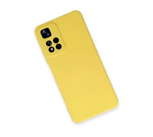 Xiaomi Redmi Note 11 Pro Plus 5G Kılıf Nano içi Kadife Silikon - Sarı