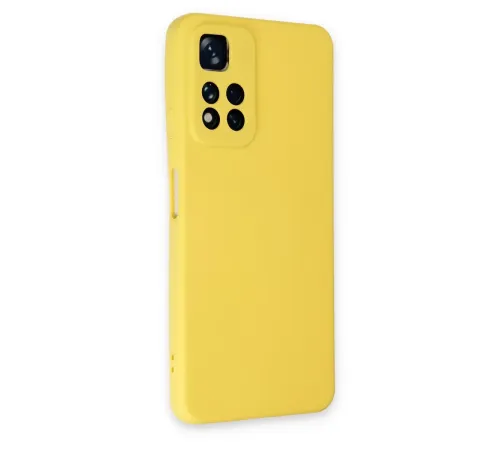 Xiaomi Redmi Note 11 Pro Plus 5G Kılıf Nano içi Kadife Silikon - Sarı