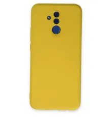 Huawei Mate 20 Lite Kılıf Nano içi Kadife Silikon - Sarı