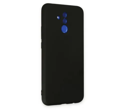 Huawei Mate 20 Lite Kılıf Nano içi Kadife Silikon - Siyah