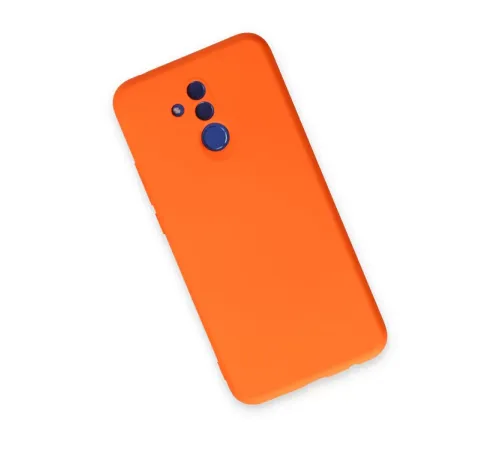 Huawei Mate 20 Lite Kılıf Nano içi Kadife Silikon - Turuncu