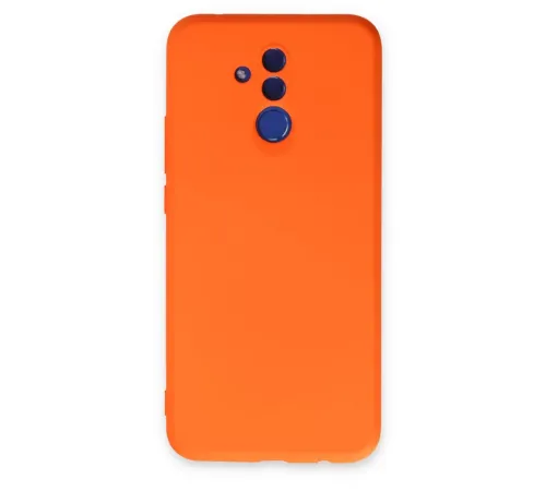Huawei Mate 20 Lite Kılıf Nano içi Kadife Silikon - Turuncu