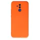 Huawei Mate 20 Lite Kılıf Nano içi Kadife Silikon - Turuncu