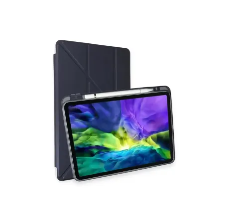 Apple iPad Air 4 10.9 Kılıf Kalemlikli Mars Tablet Kılıfı - Lacivert