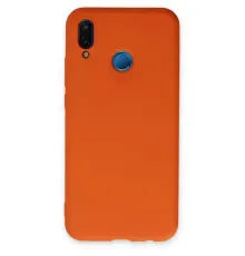 Huawei P20 Lite Kılıf Nano içi Kadife Silikon - Turuncu