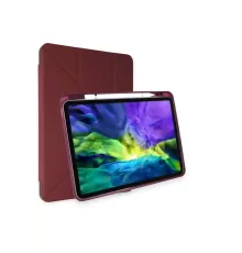Apple iPad Air 4 10.9 Kılıf Kalemlikli Mars Tablet Kılıfı - Mürdüm