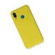 Huawei P20 Lite Kılıf Nano içi Kadife Silikon - Sarı