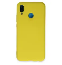 Huawei P20 Lite Kılıf Nano içi Kadife Silikon - Sarı