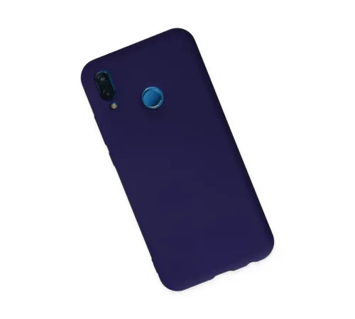 Huawei P20 Lite Kılıf Nano içi Kadife Silikon - Mor