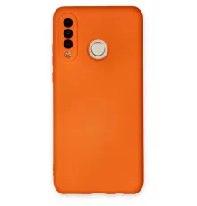 Huawei P30 Lite Kılıf Nano içi Kadife Silikon - Turuncu