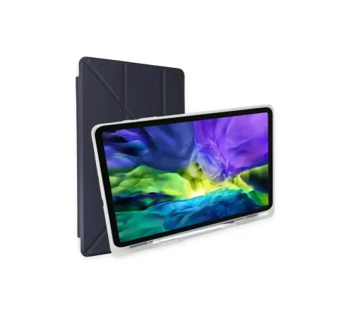 Apple iPad 9.7 (2018) Kılıf Kalemlikli Mars Tablet Kılıfı - Lacivert