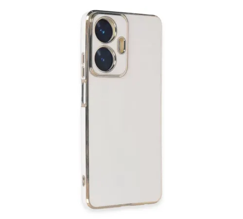 Realme C55 Kılıf Volet Silikon - Beyaz